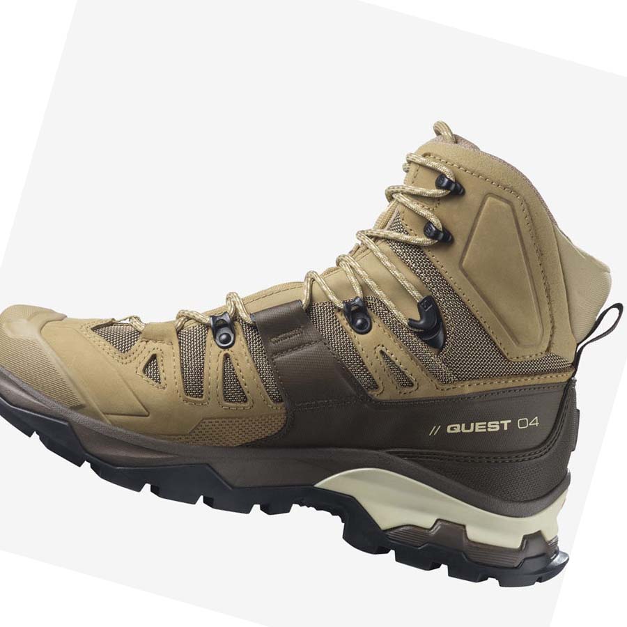 Tenis Senderismo Salomon QUEST 4 GORE-TEX Hombre Marrom | MX 3564MQZ